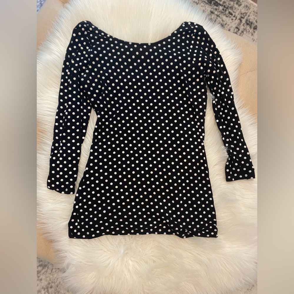 Guess Long Sleeve Polka Top size Small